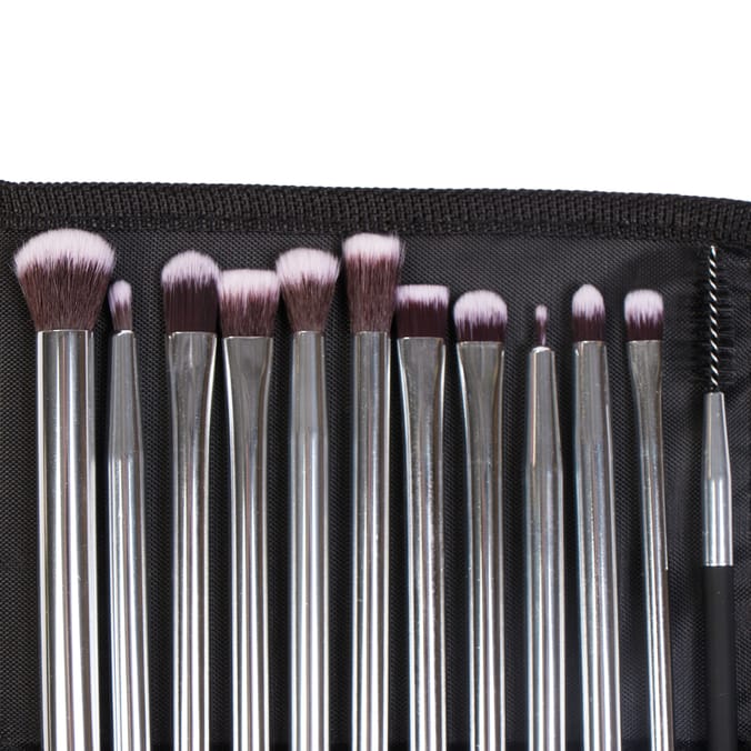 Professional Makeup Brush Set with Case – 12-Piece Eye & Face Brushes