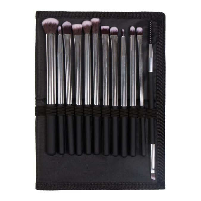Professional Makeup Brush Set with Case – 12-Piece Eye & Face Brushes