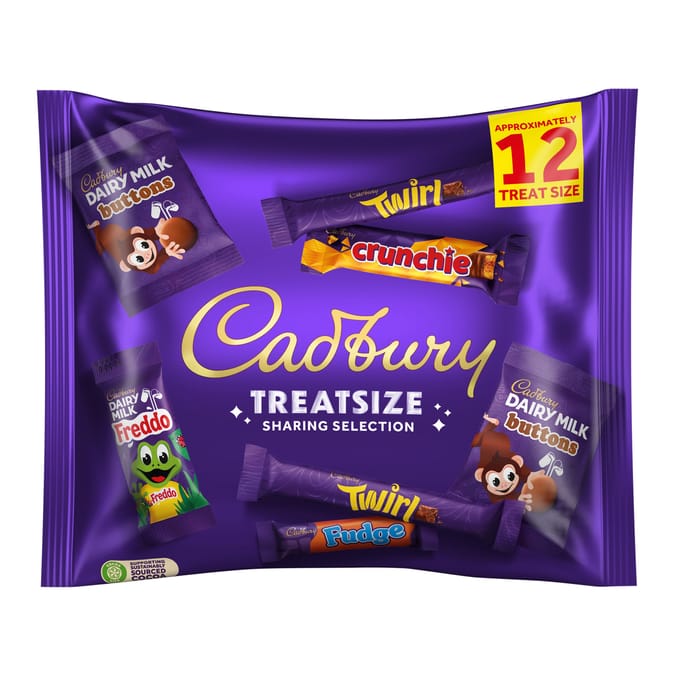 Cadbury Treatsize Chocolate Bar Sharing Selection Bag 223g