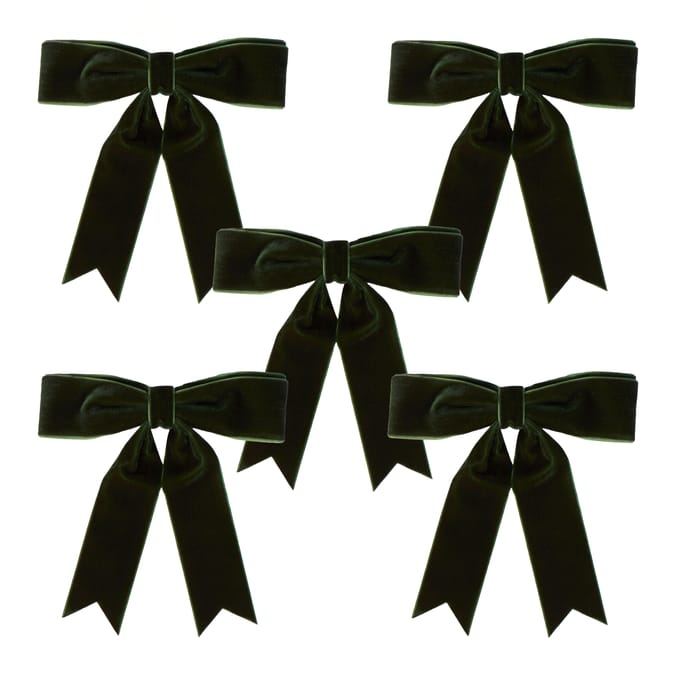 Velvet Christmas Bow Ornament Set – Premium Hanging Ribbon Bows for Tree, Wreaths & Holiday Décor