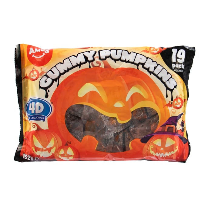 Amos 4D Gummy Pumpkins 19 Pack 152g