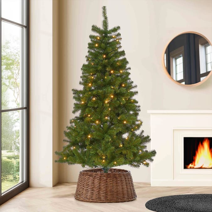 Pre-Lit Artificial Christmas Tree with LED Lights – Multiple Styles & Finishes