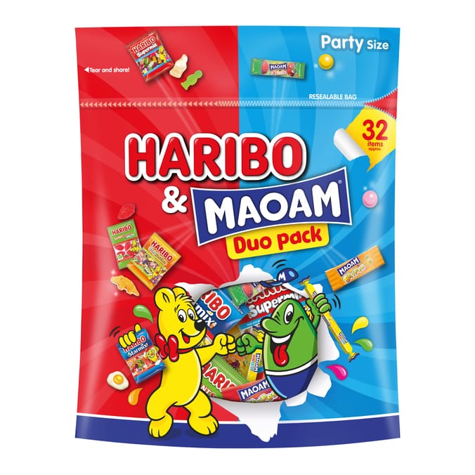 Haribo & Maoam 32 Mini Bags Duo Pack 450g
