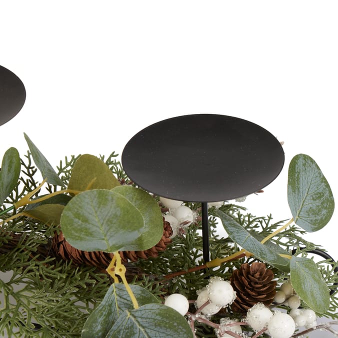 Festive Feeling Berry Table Candle Holder – Holiday Centerpiece in