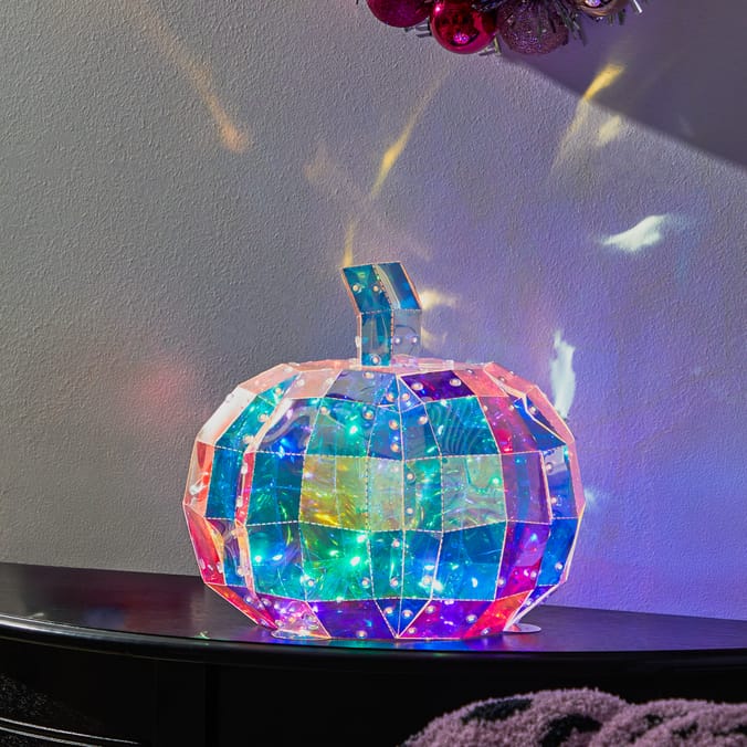 Hallow Scream Light Up Iridescent Pumpkin