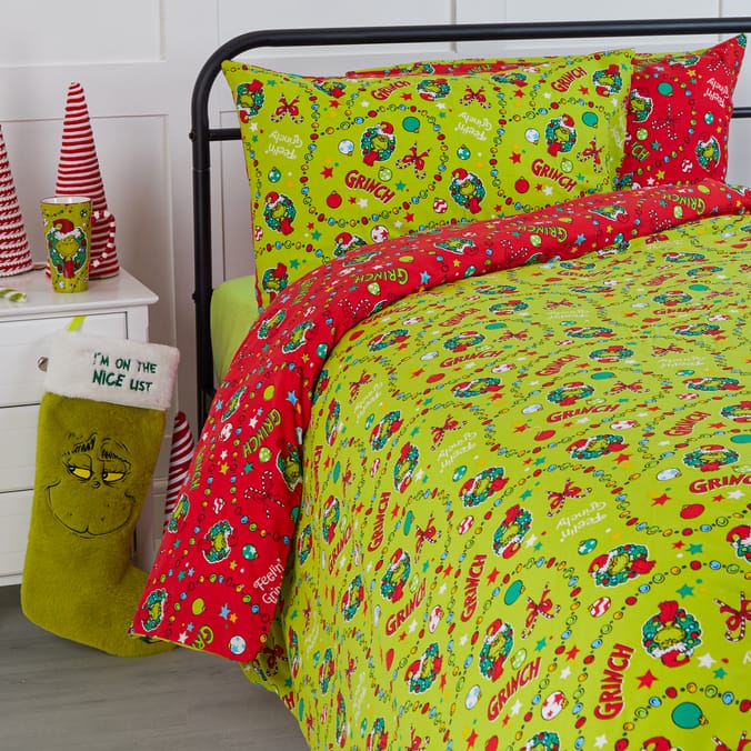 The Grinch Glow In The Dark Double Duvet Set