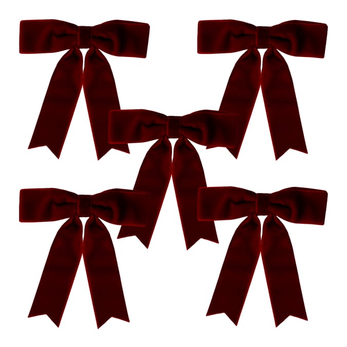 Velvet Bow Decorations – Elegant Christmas Ribbon Bows for Wreaths, Gifts & Home Décor