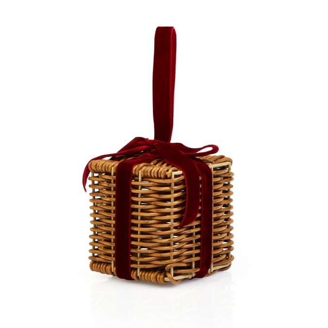 Winter Charm Rattan Hanging Decoration - Present