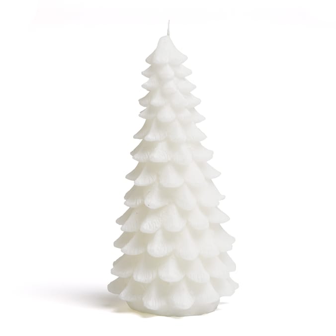 Winter Charm Large Two-Tone Tree Candle 1.5kg – Green & White Holiday Décor Candle