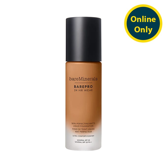 bareMinerals BarePro 24HR Wear Skin-Perfecting Matte Liquid Foundation 30ml – Medium Deep 46 Neutral