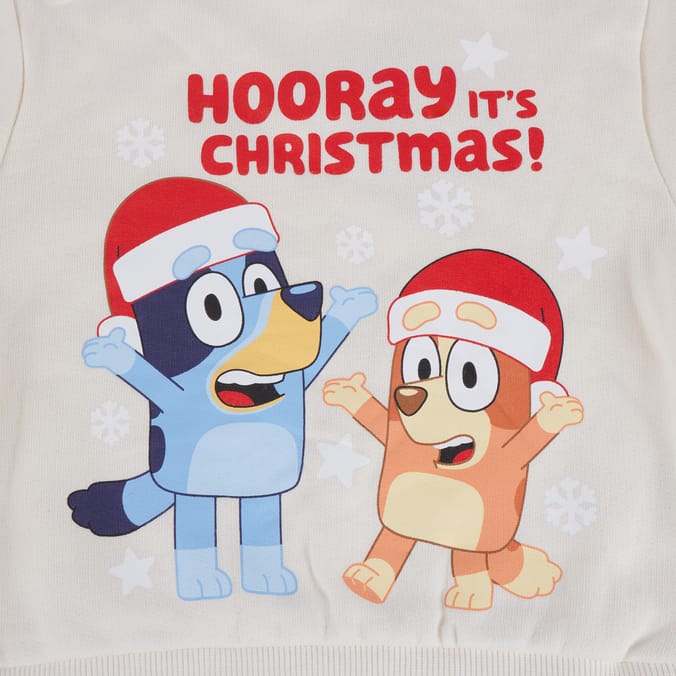 Kids Christmas Sweatshirt – “Hooray It’s Christmas” Winter Jumper with Cartoon Characters