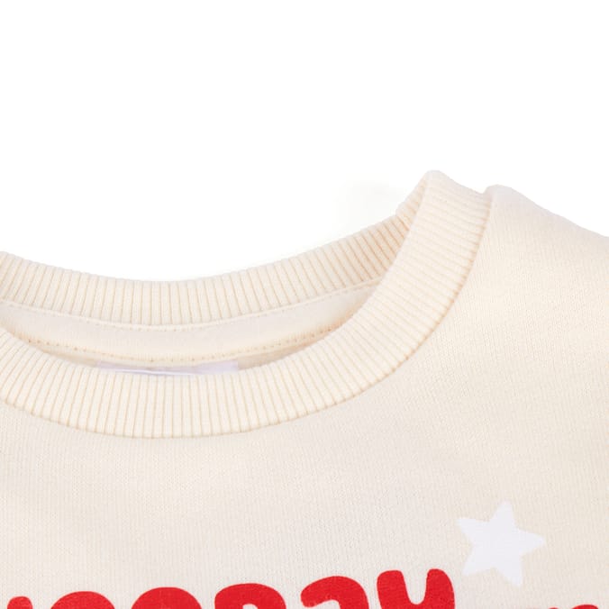 Kids Christmas Sweatshirt – “Hooray It’s Christmas” Winter Jumper with Cartoon Characters