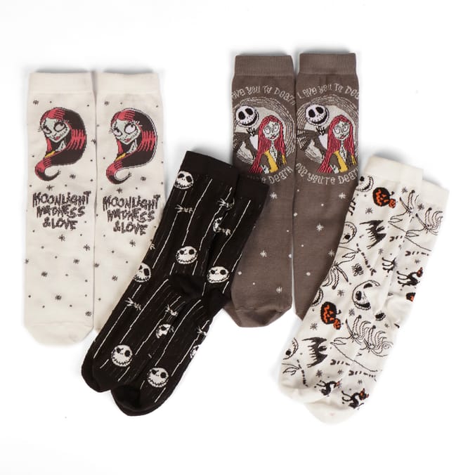 The Nightmare Before Christmas Ladies Ankle Socks 4 Pack