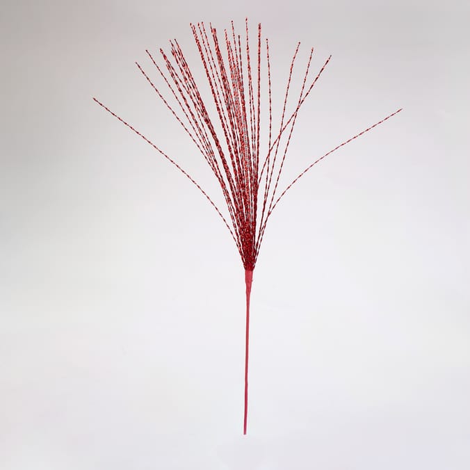 Glitter Spray Christmas Floral Pick – Decorative Holiday Stem