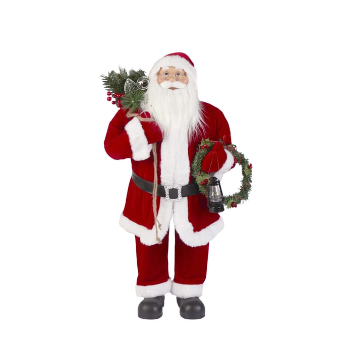 Luxury Standing Santa Claus Figurine – Festive Decorative Holiday Display