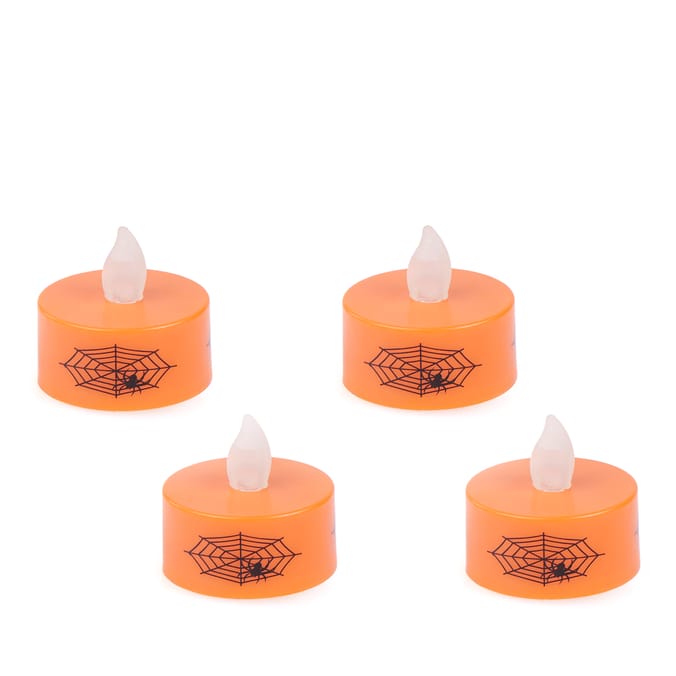 Haunted House LED Flickering Tealights 4 Pack