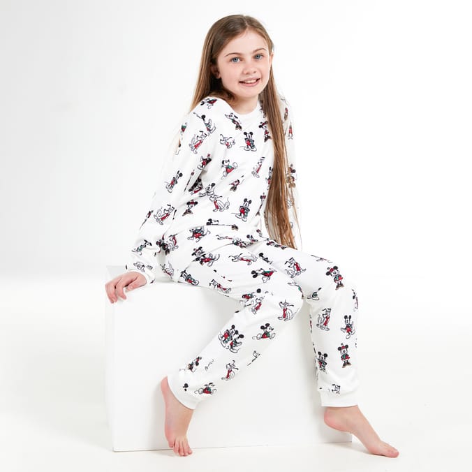 Girls Mickey Mouse Pajama Set – Soft Cotton Disney Sleepwear for Kids