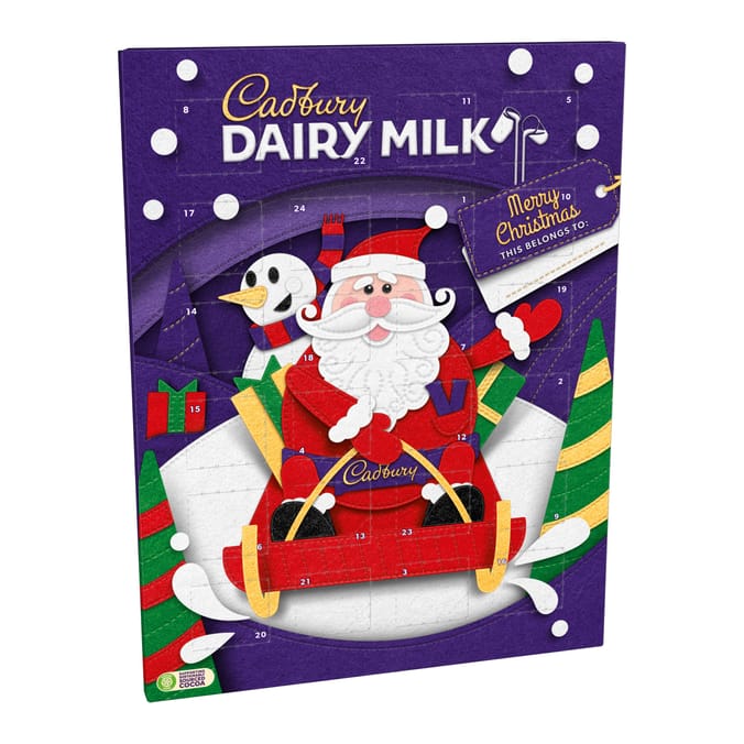 Cadbury Dairy Milk Advent Calendar – Festive Milk Chocolate Countdown (90g)