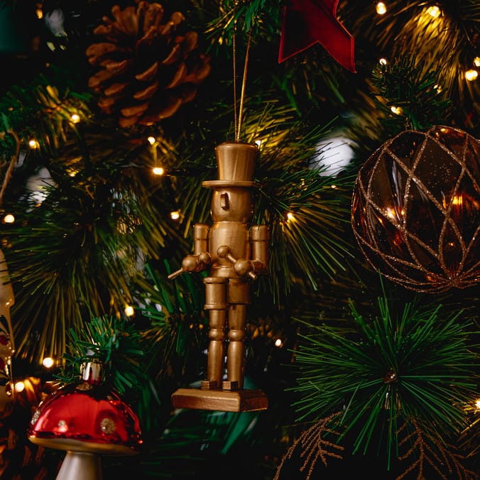 Winter Charm Nutcracker Christmas Tree Decoration 3 Pack