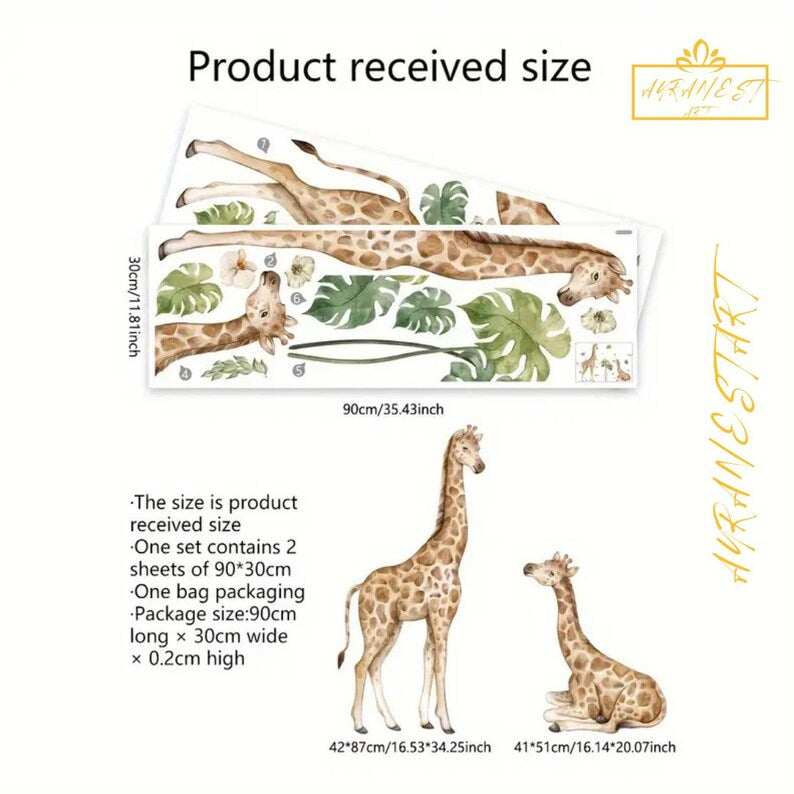 Animal Print Wall Stickers – Glossy Removable Kids’ Room & Home Décor for Glass Surfaces