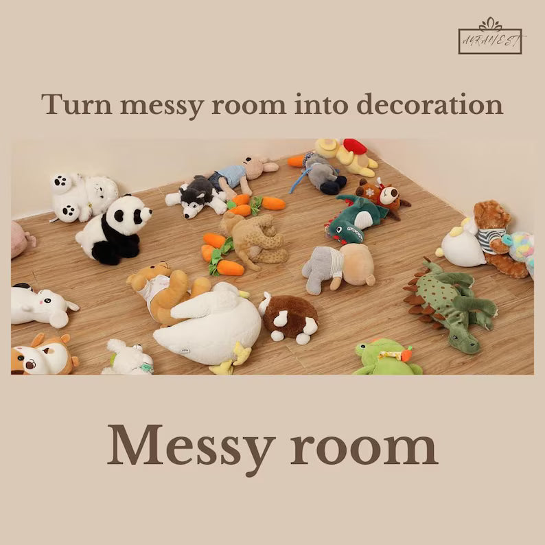 Beige Boho Toy Hammock – Corner Soft Toy Storage Net for Nursery, Kids’ Room & Baby Shower Gift