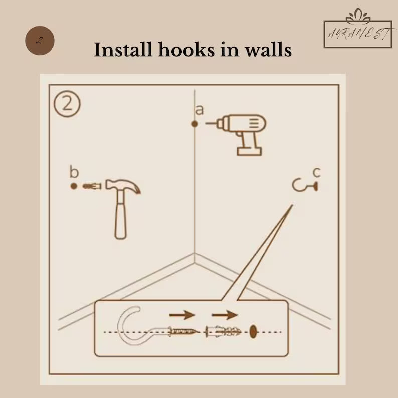 Beige Boho Toy Hammock – Corner Soft Toy Storage Net for Nursery, Kids’ Room & Baby Shower Gift