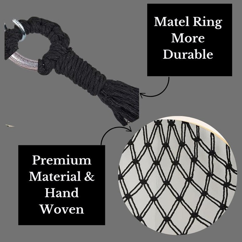 Macrame Toy Hammock – Large Boho Nursery Corner Storage for Stuffed Animals & Plush Toys