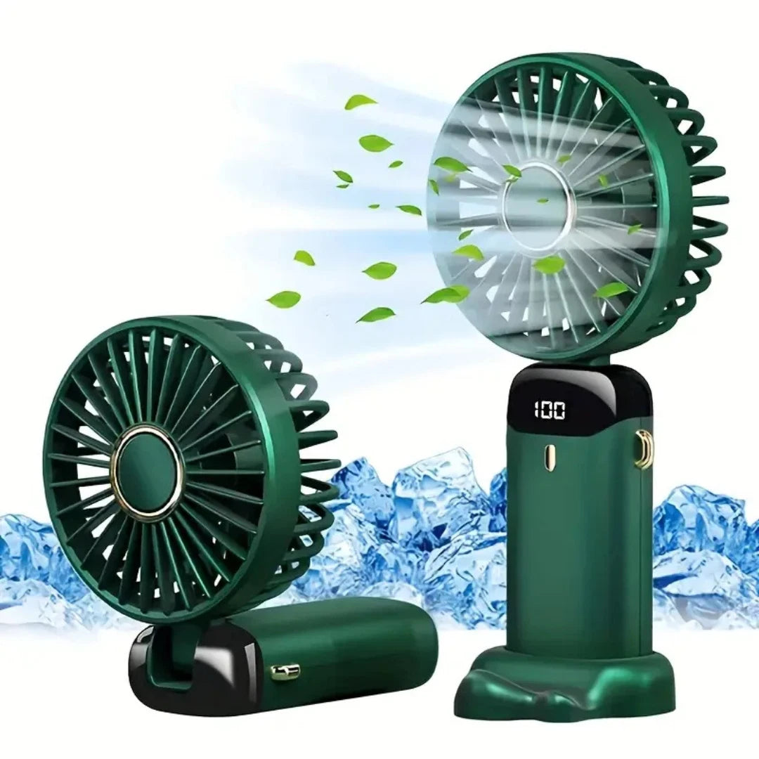 2-Pack USB Rechargeable Handheld Mini Fans – 5-Speed Foldable Portable Fans for Home, Office & Travel