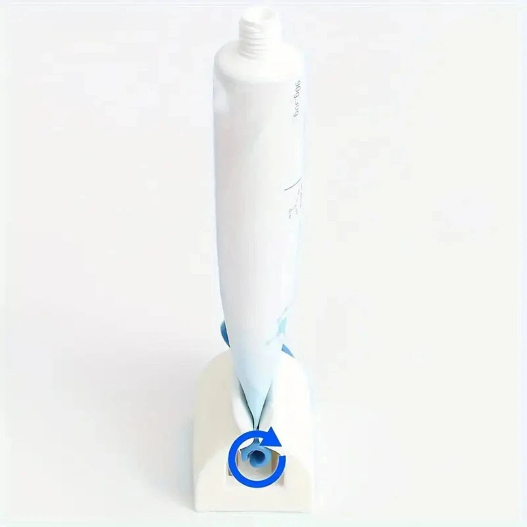 6 × Rolling Tube Toothpaste Squeezer Set – Easy Dispenser & Holder Stand for Toothpaste, Creams & Gels