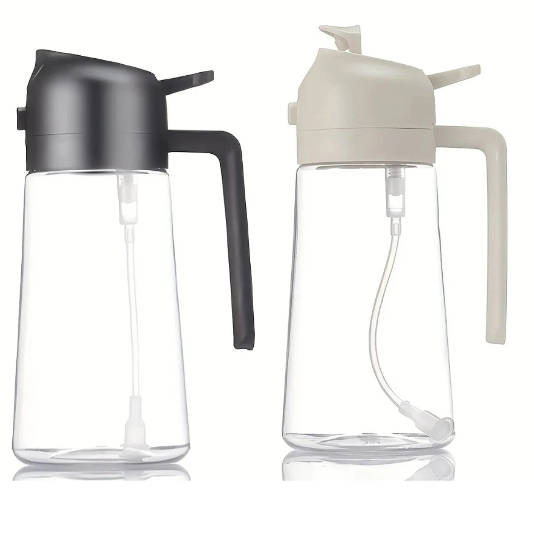 2-in-1 Oil Dispenser & Sprayer Bottle (470ml) – Adjustable Oil Spray & Pour Control for Cooking, Air Fryer & Kitchen Use