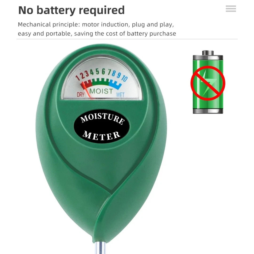 Soil Moisture Meter – No Battery Required | Hygrometer for Indoor & Outdoor Plant Watering