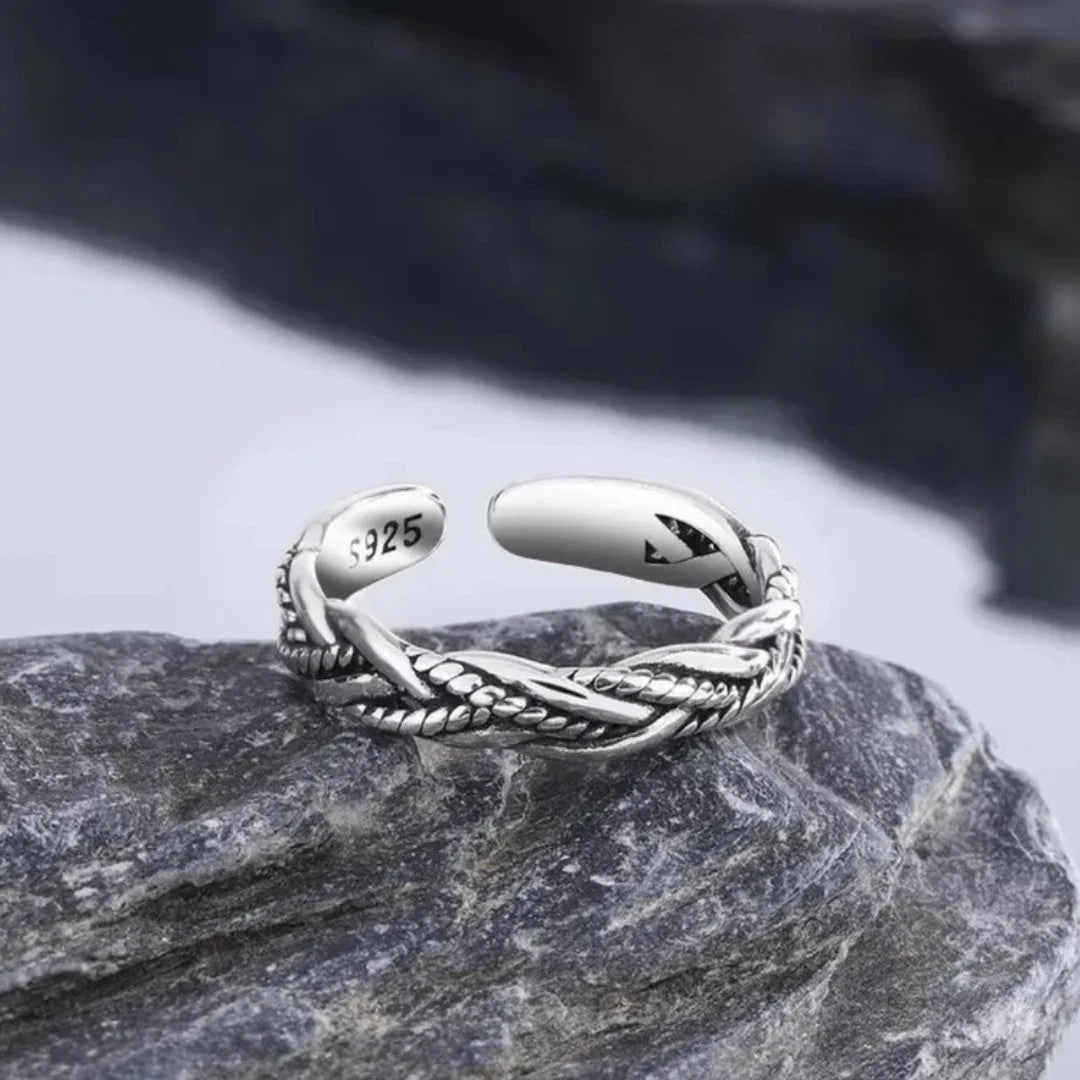 Adjustable Silver Angel Wing Ring | Sterling Silver Guardian Angel Ring for Men & Women | Spiritual Jewelry Gift of Love & Protection