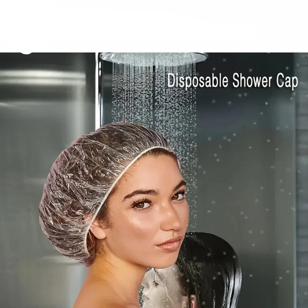 Disposable Shower Caps (10–1000 pcs) – Waterproof Clear Hair Covers for Home, Salon & Travel