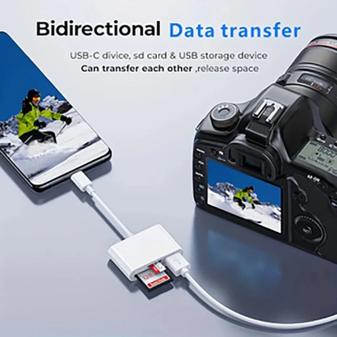 USB-C SD Card Reader & Micro SD Adapter – Type-C OTG Memory Card Reader for Laptops, Tablets & Smartphones