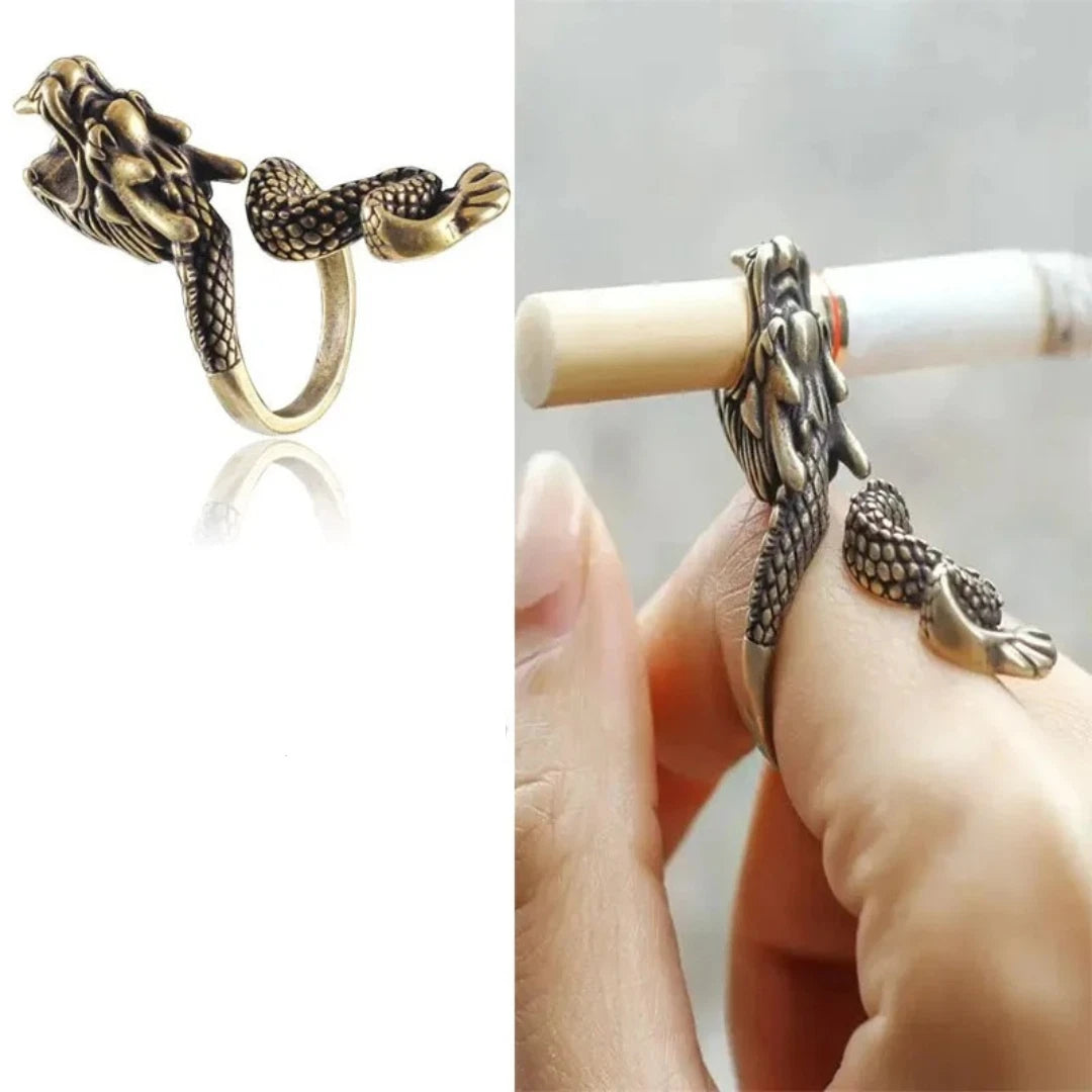 Adjustable Dragon Ring for Men & Women | Chunky Vintage Dragon Statement Ring | Gothic Boho Punk Jewelry Gift