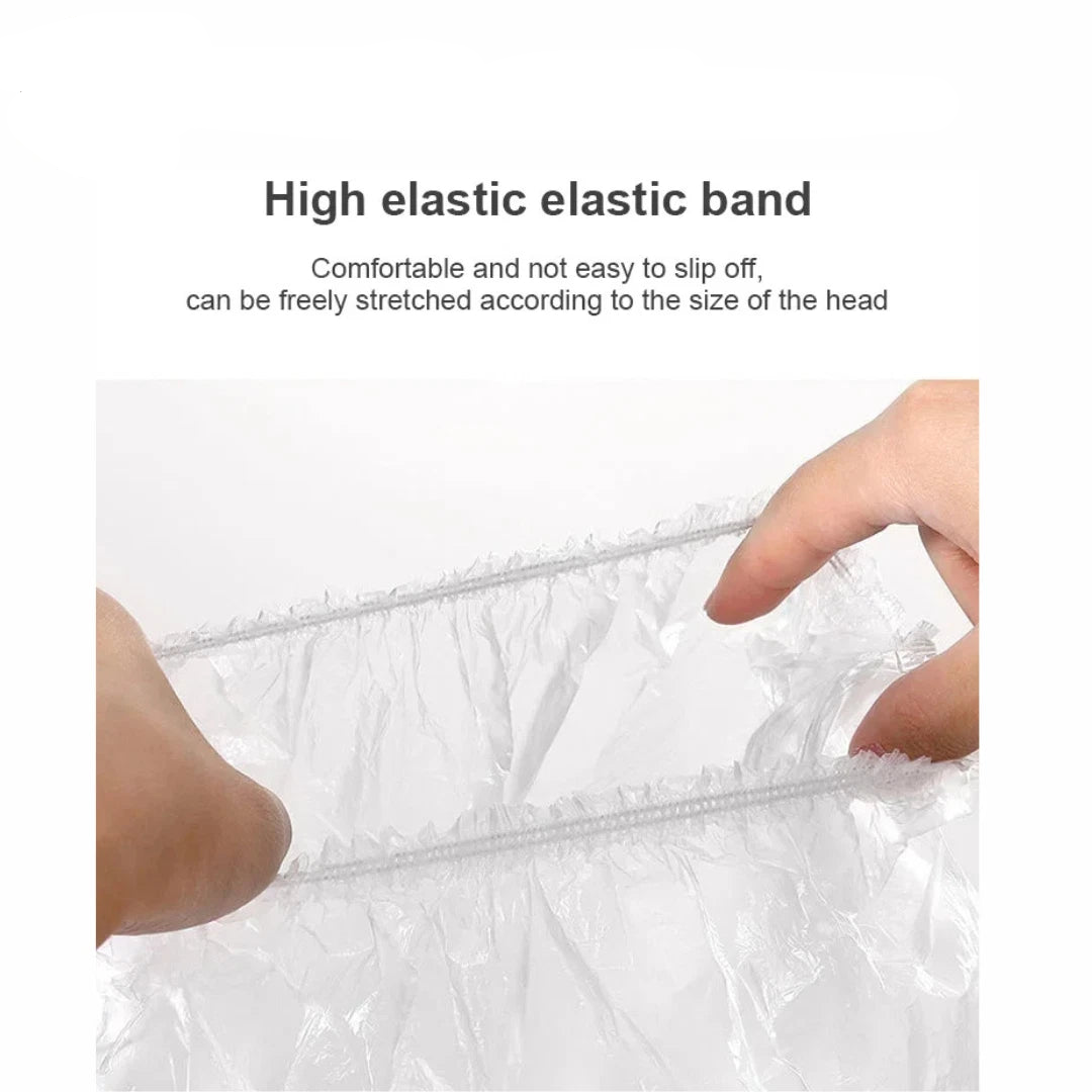 Disposable Shower Caps (10–1000 pcs) – Waterproof Clear Hair Covers for Home, Salon & Travel