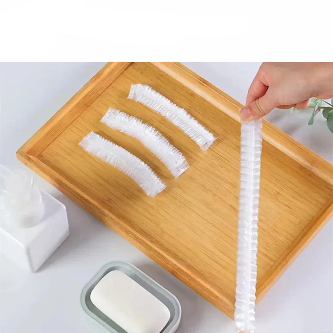 Disposable Shower Caps (10–1000 pcs) – Waterproof Clear Hair Covers for Home, Salon & Travel