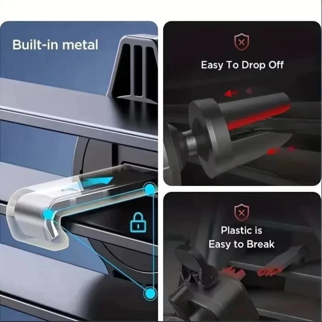 Universal Air Vent Car Phone Holder | 360° Rotating Mount Cradle | Hands-Free GPS Mobile Stand for iPhone & Android