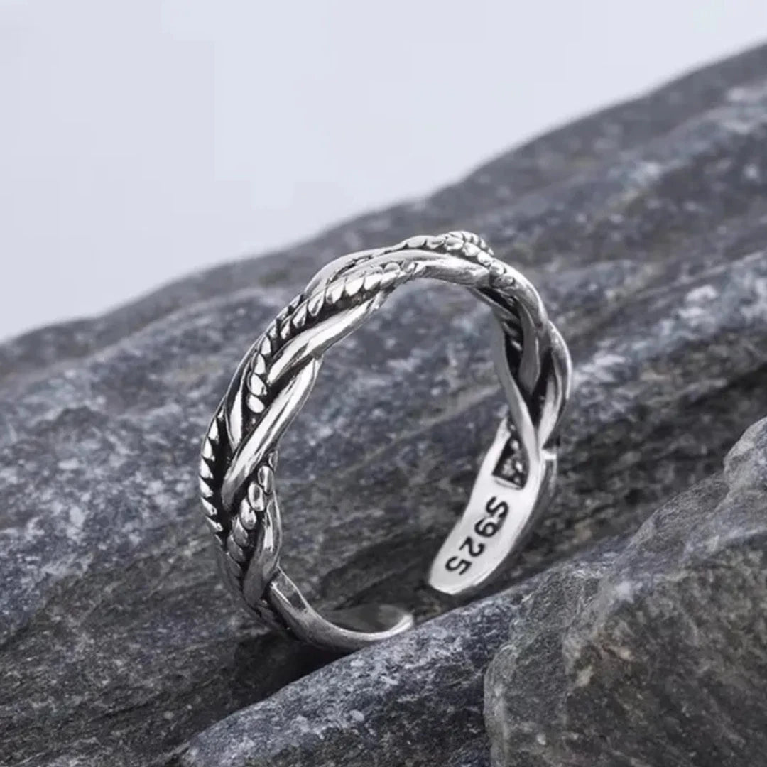 Adjustable Silver Angel Wing Ring | Sterling Silver Guardian Angel Ring for Men & Women | Spiritual Jewelry Gift of Love & Protection