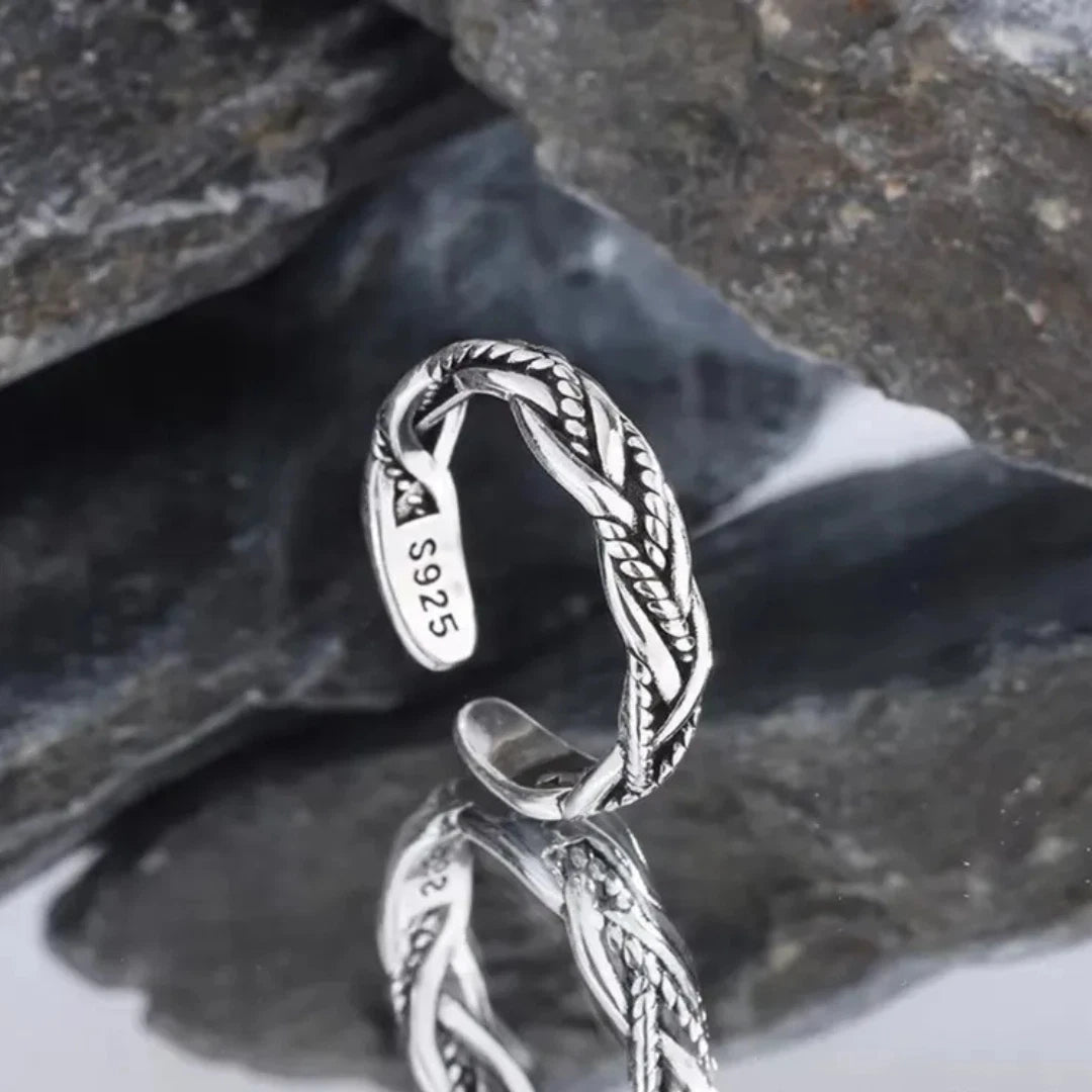 Adjustable Silver Angel Wing Ring | Sterling Silver Guardian Angel Ring for Men & Women | Spiritual Jewelry Gift of Love & Protection