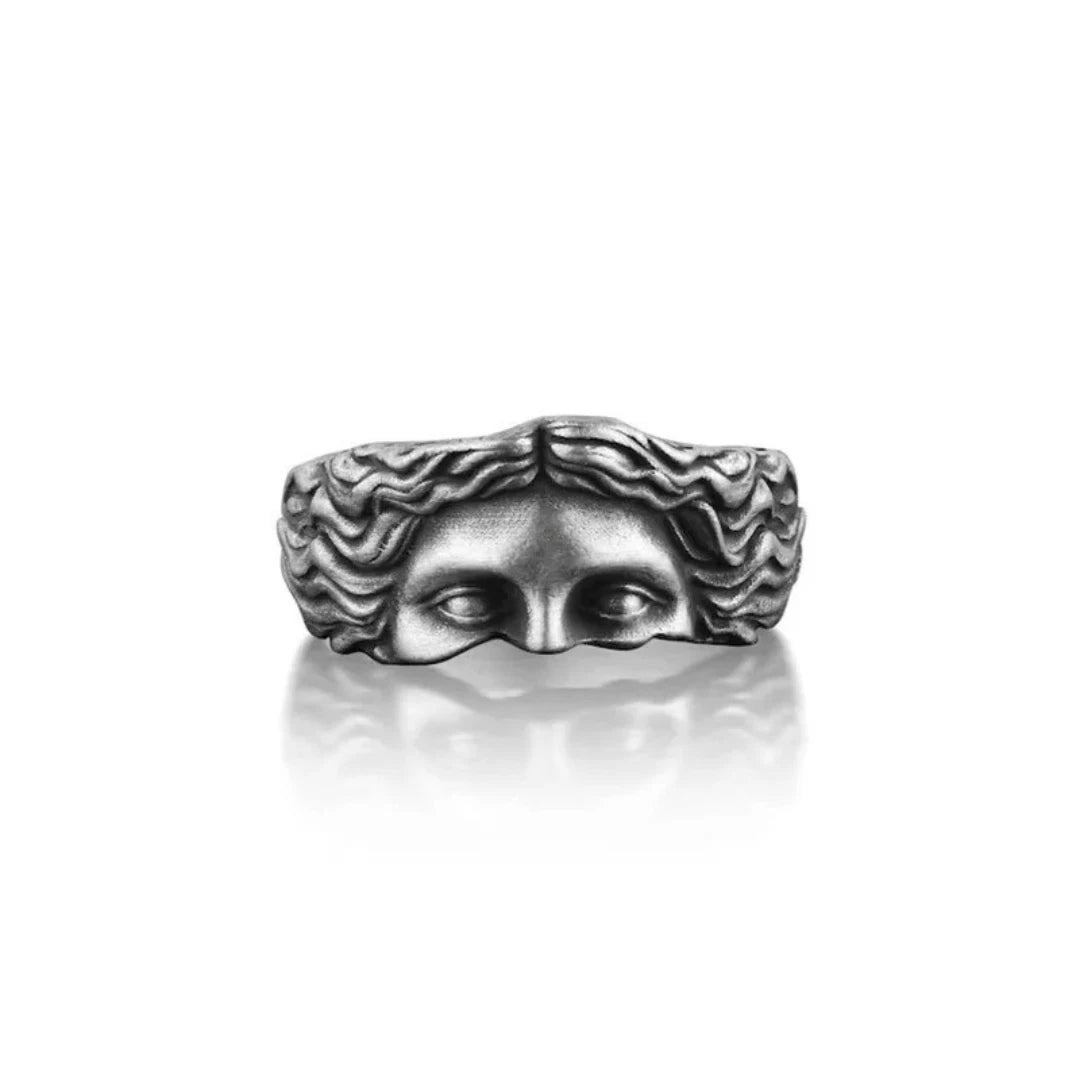 V for Vendetta Mask Ring | Stainless Steel Guy Fawkes Anonymous Biker Ring for Men & Women | Rebel Statement Jewelry