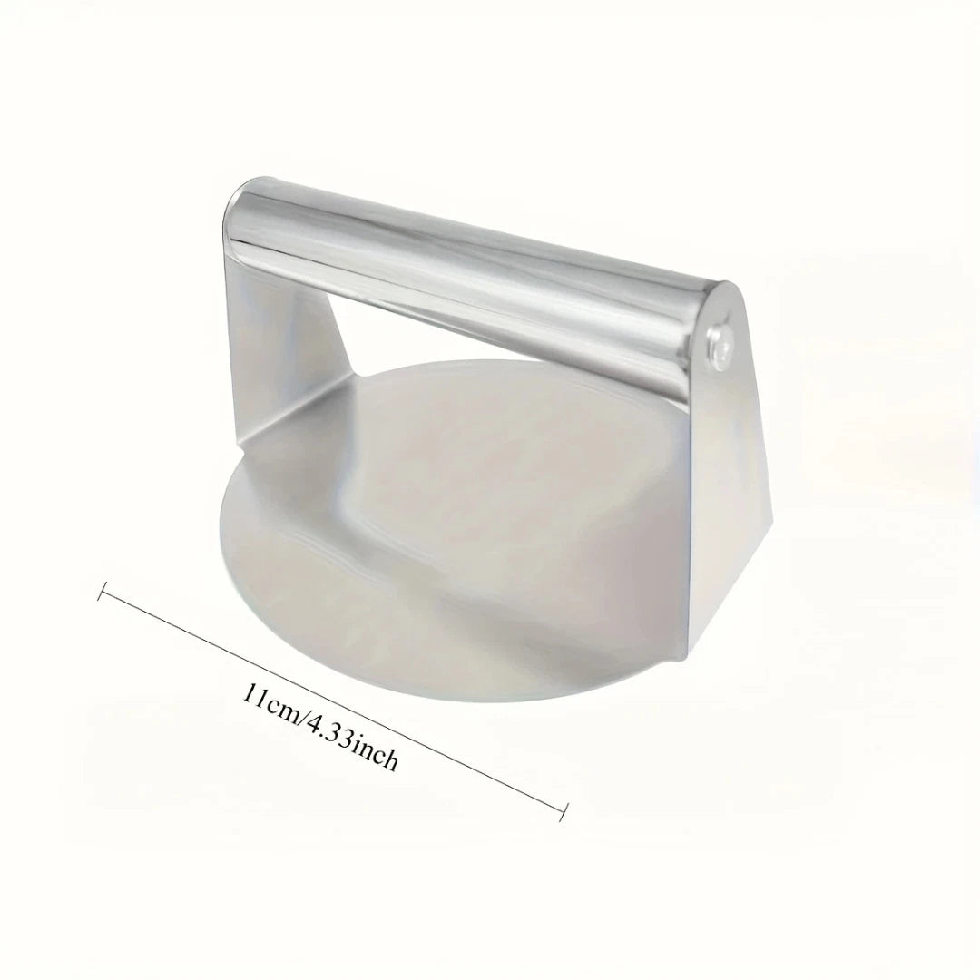 Stainless Steel Burger Press – Heavy-Duty Round Smash Burger Smasher for Griddle, Grill & BBQ
