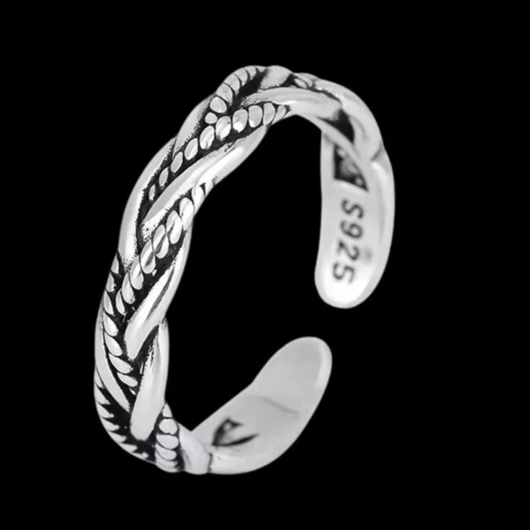 Adjustable Silver Angel Wing Ring | Sterling Silver Guardian Angel Ring for Men & Women | Spiritual Jewelry Gift of Love & Protection