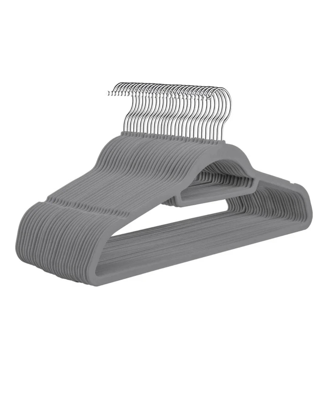 Velvet Non-Slip Clothes Hangers – Space-Saving Flocked Coat & Trouser Hangers with 360° Swivel Hook