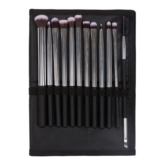 Professional Makeup Brush Set with Case – 12-Piece Eye & Face Brushes