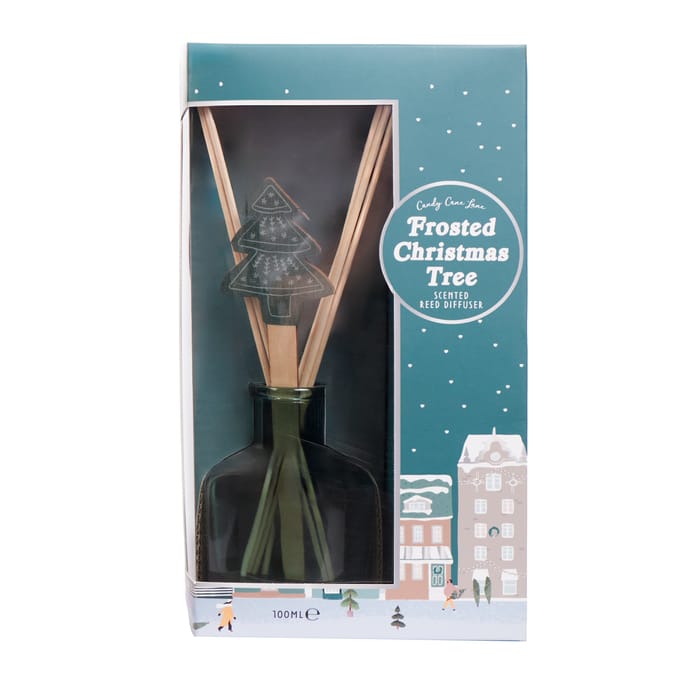Frosted Christmas Tree Reed Diffuser 100ml – Holiday Scented Home Fragrance