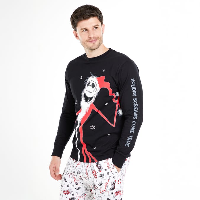 Men’s Nightmare Before Christmas Jack Skellington Pajama Set – Winter Loungewear