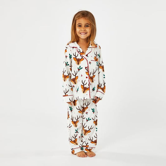 Kids Christmas Reindeer Pajama Set – Soft Winter Nightwear for Boys & Girls