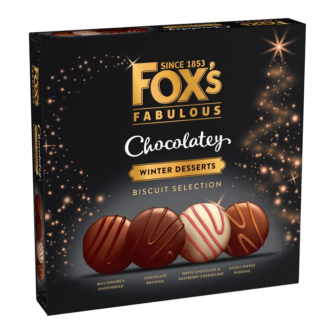 Fox’s Fabulous Chocolatey Winter Desserts Biscuit Selection – Festive Chocolate Biscuit Gift Box