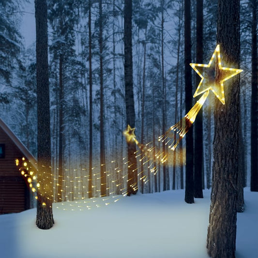 LED Outdoor Shooting Star Light Display – Christmas Star with Trailing Effect